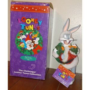 Vintage Looney Tunes Bugs Bunny 14 Carrot Santa Clothique Figurine with Box